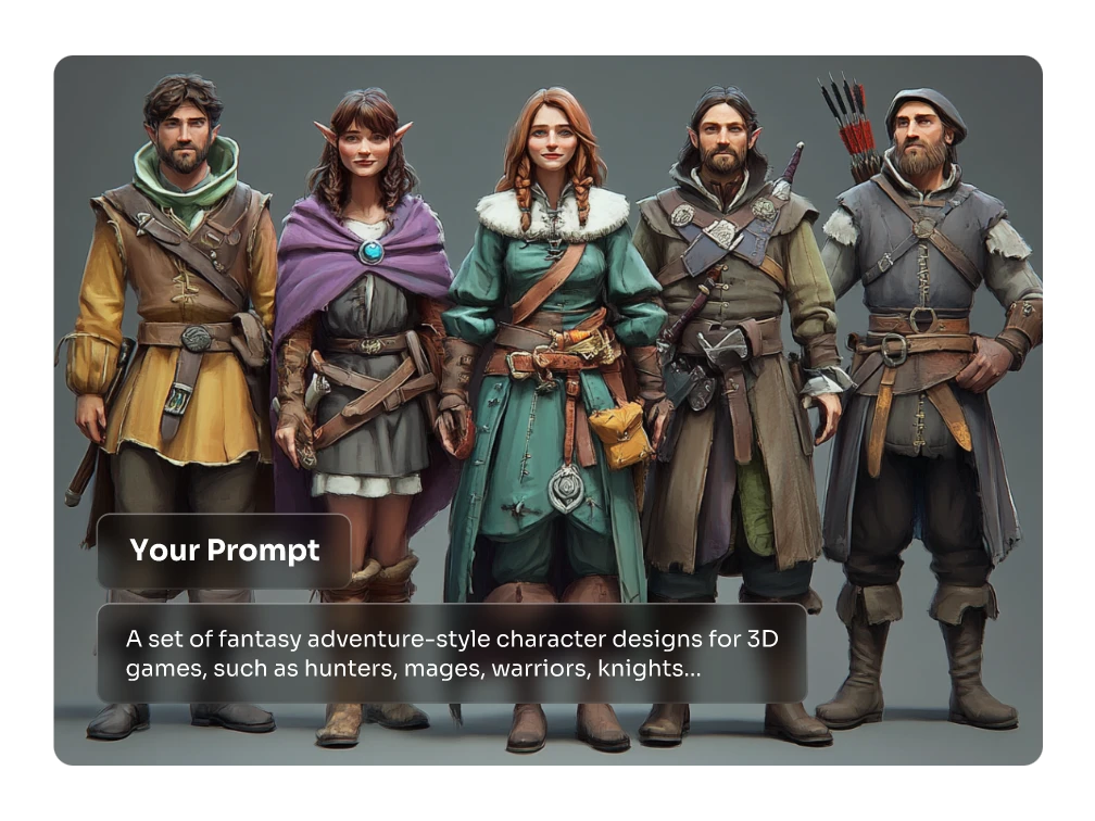 Turn your prompt into 3D game assets