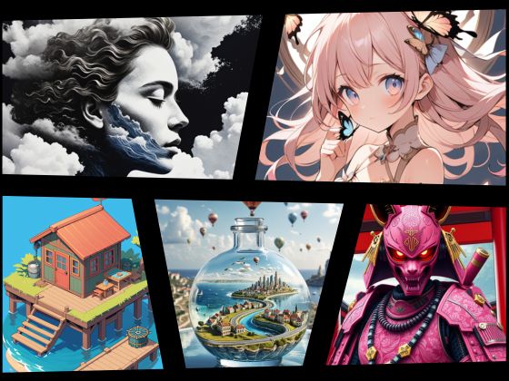 5 AI created images by PicLumen AI art generator