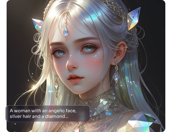 un personaggio fantasy generato da testo