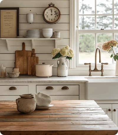 ai interior design Farmhouse style kitchen