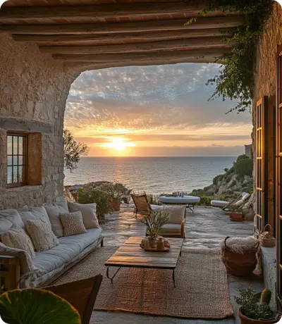 ai interior design Mediterranean style