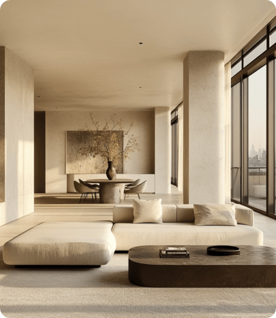 ai interior design a modern style living room