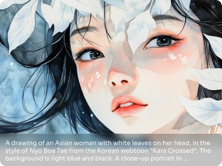illustration d’une fille cartoon artistique créée à partir d’un prompt texte