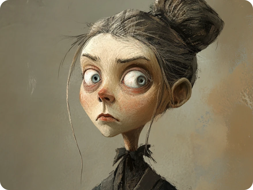 un personnage caricatural créé par le générateur de personnages IA PicLumen