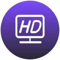 icône de résultats HD violette dégradée