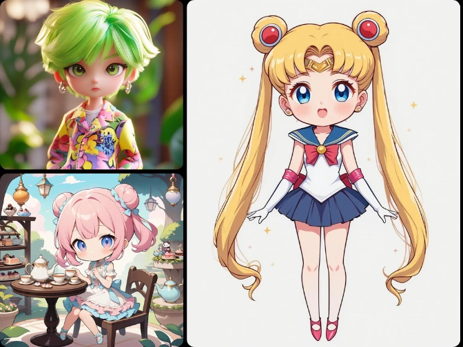 ai chibi art images generated with piclumen