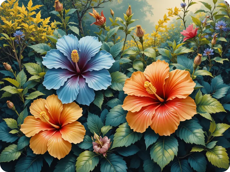 digital art of floral blossom created by ai art generator 