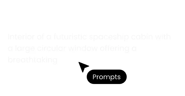 text prompt input field in the PicLumen AI image generator interface