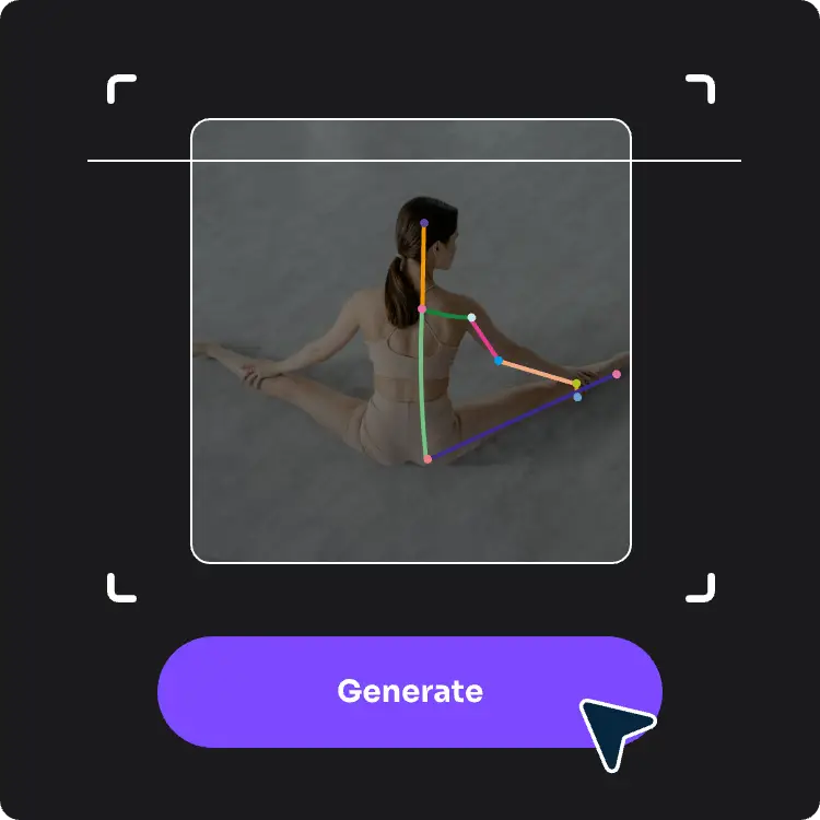 generar la pose de una chica haciendo el split