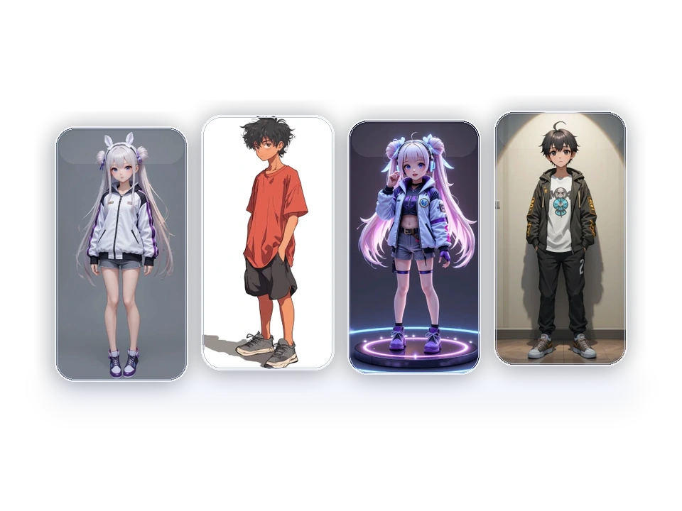 personajes de anime de cuerpo completo