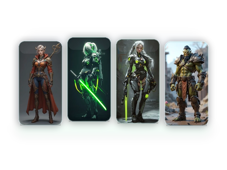 personagens de corpo inteiro para jogos