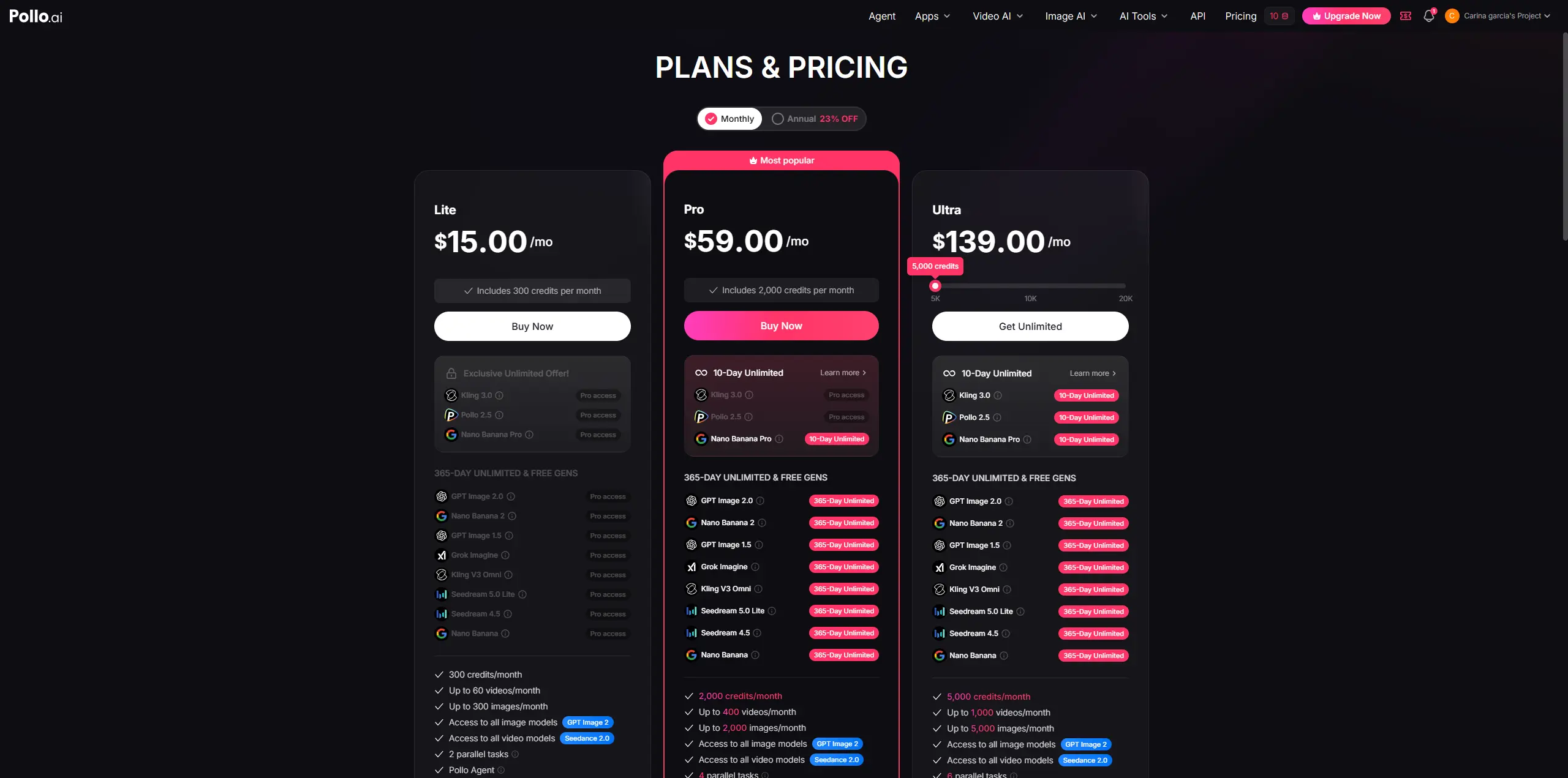 pollo ai pricing