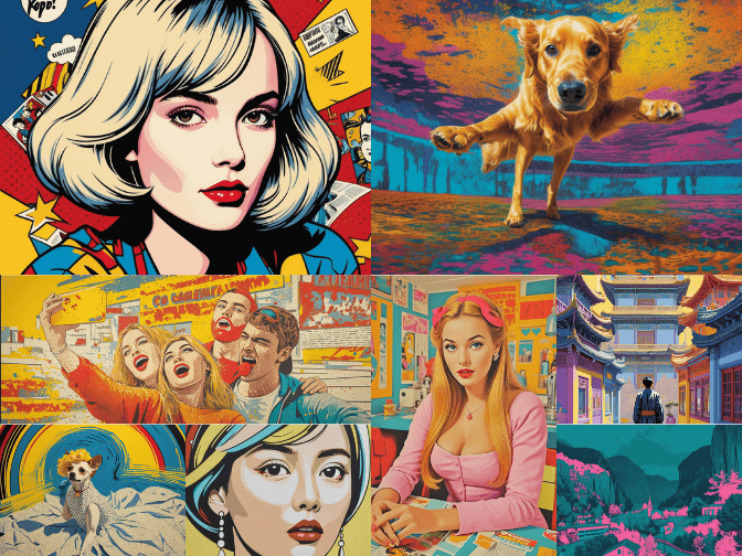 8 pop art images generated by piclumen photo to pop art ai