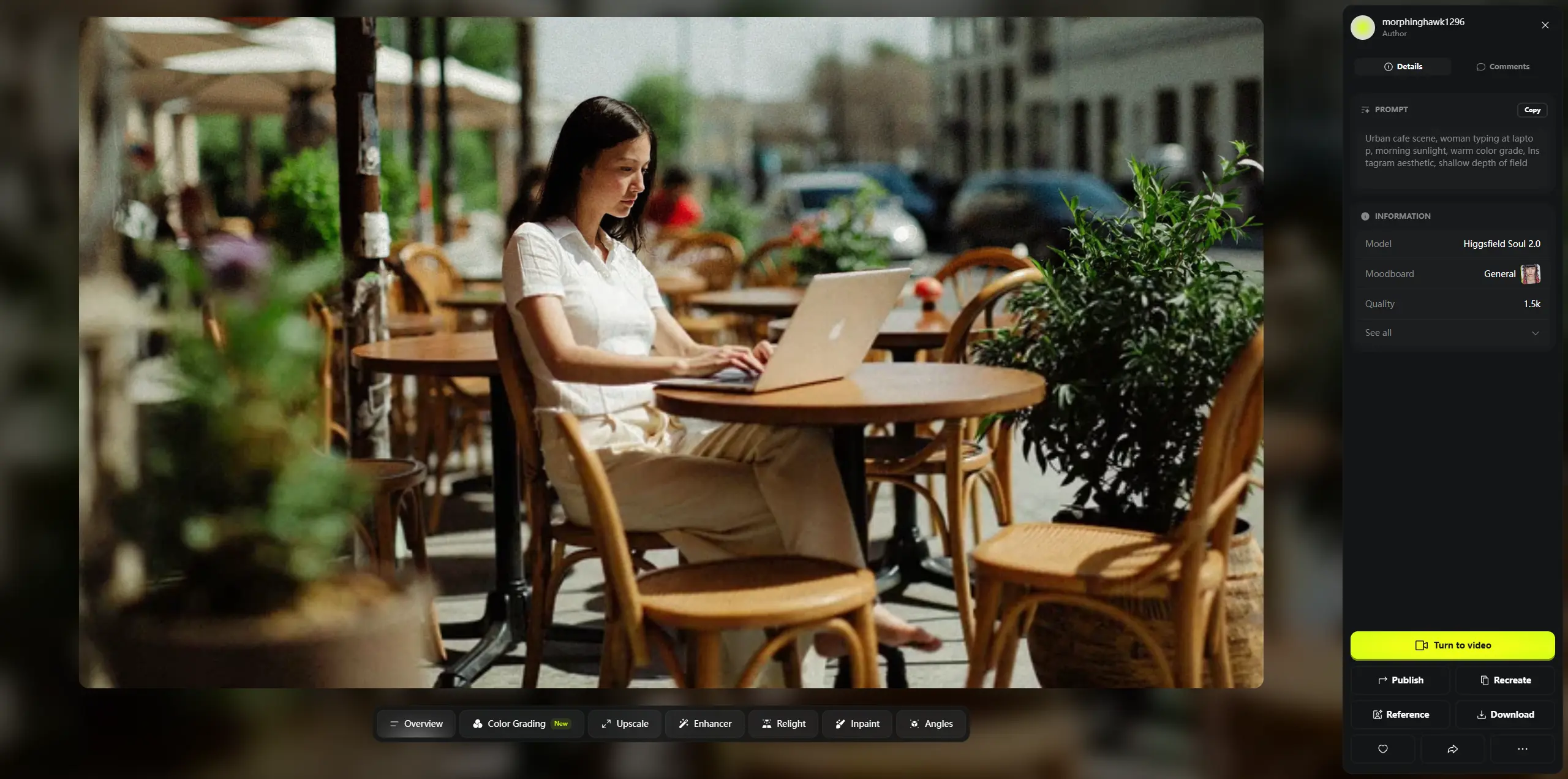 higgsfield lifestyle scene ai image review
