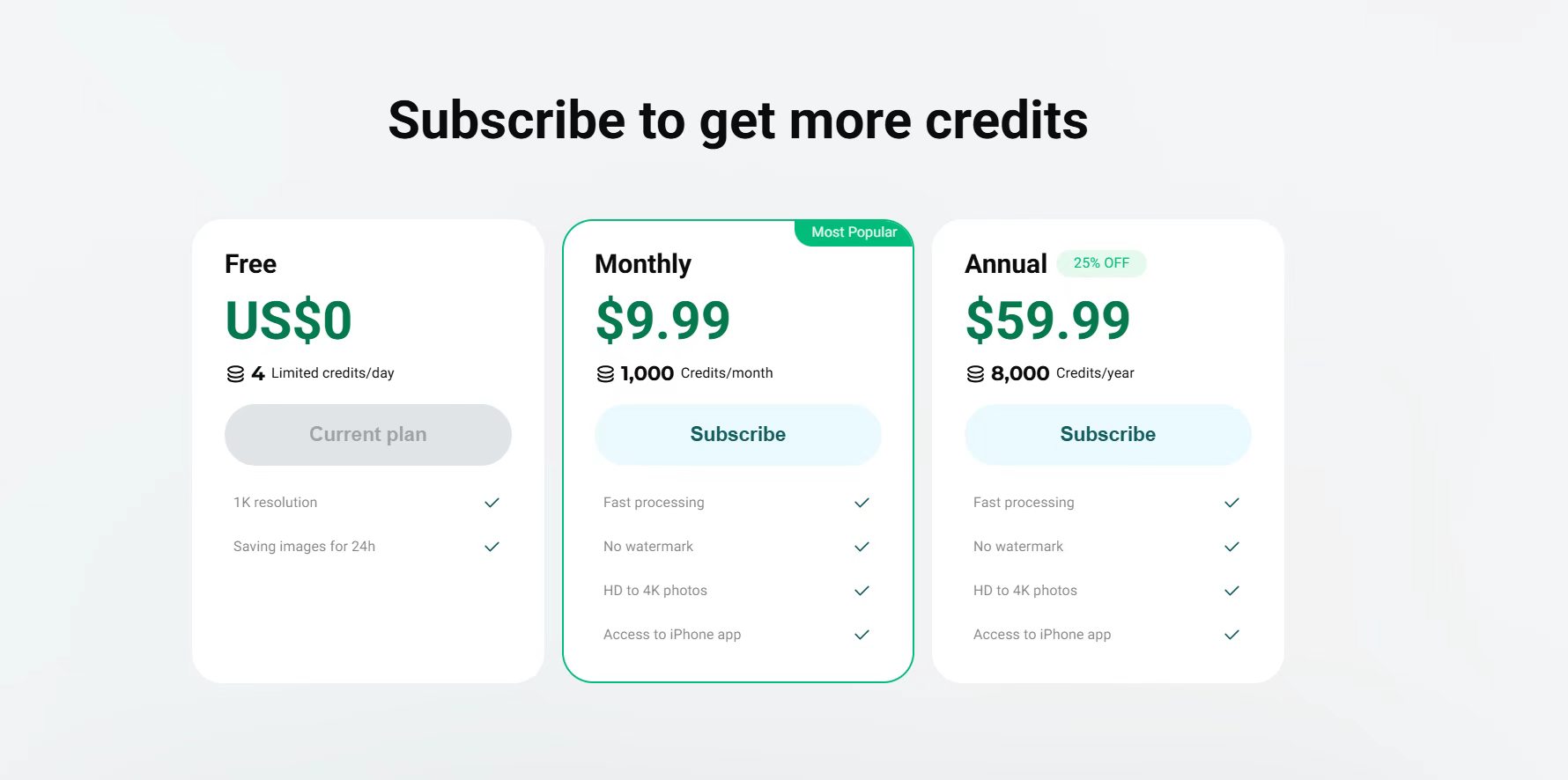 PICA AI Pricing