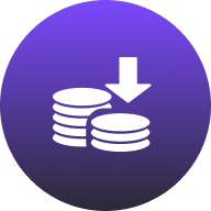 a reducing cost icon
