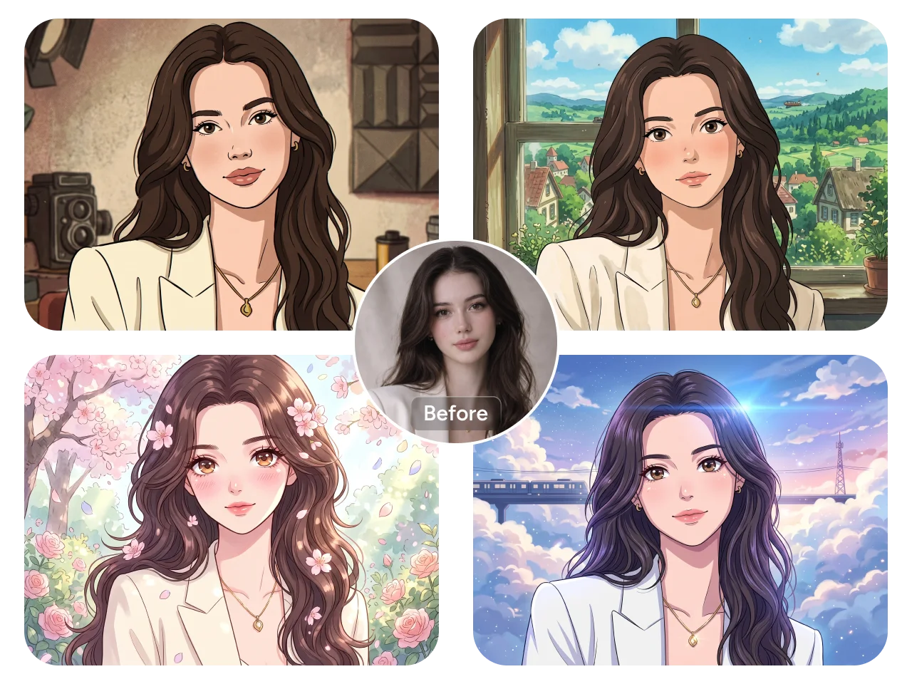 customized photo to cartoon avatars