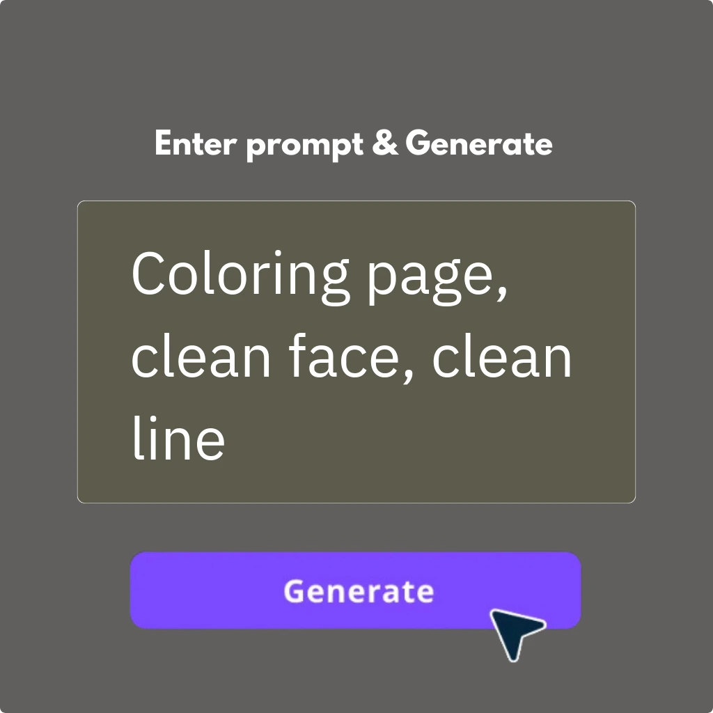 Insira seu prompt de foto para página de colorir