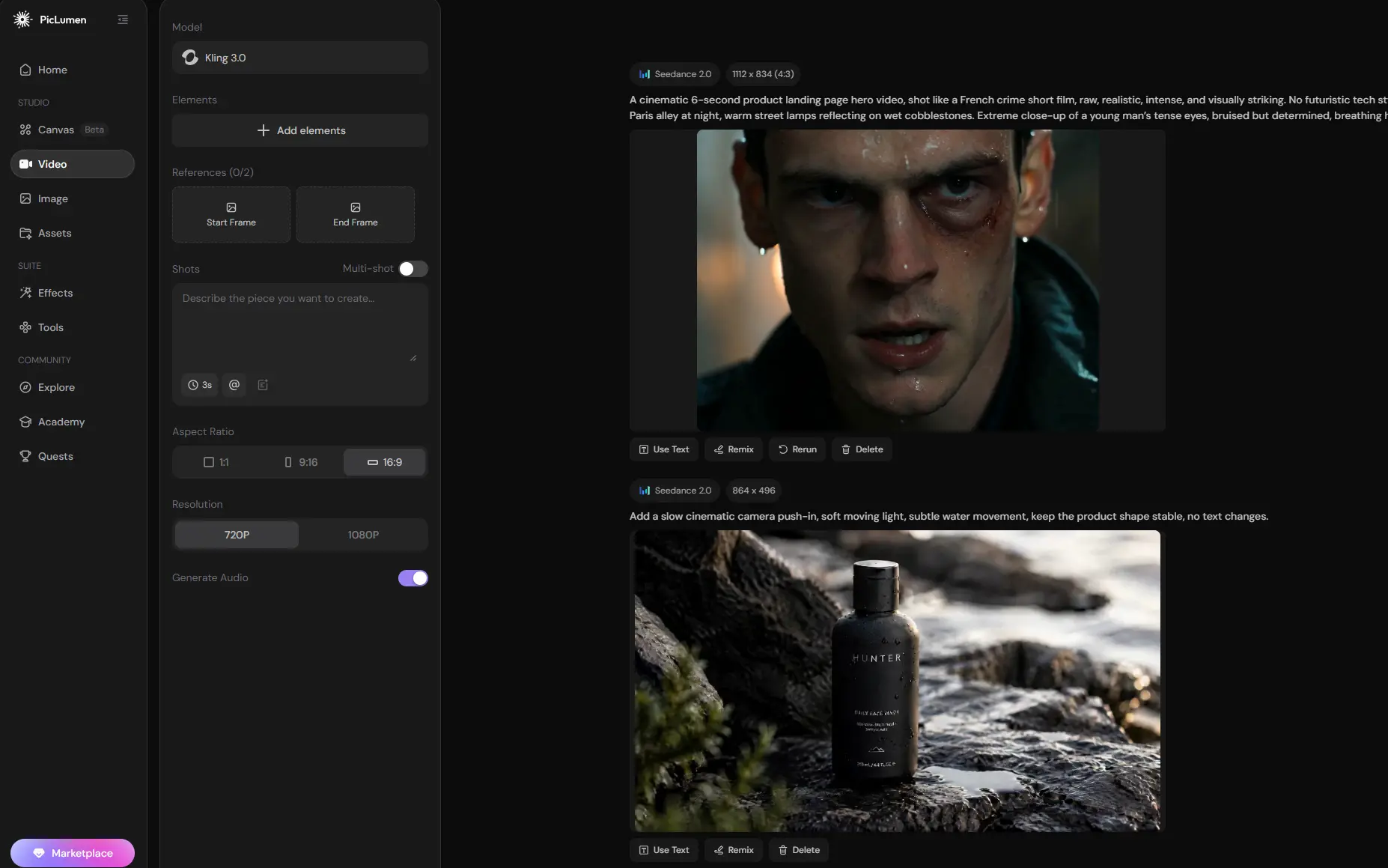 piclumen ai video generation