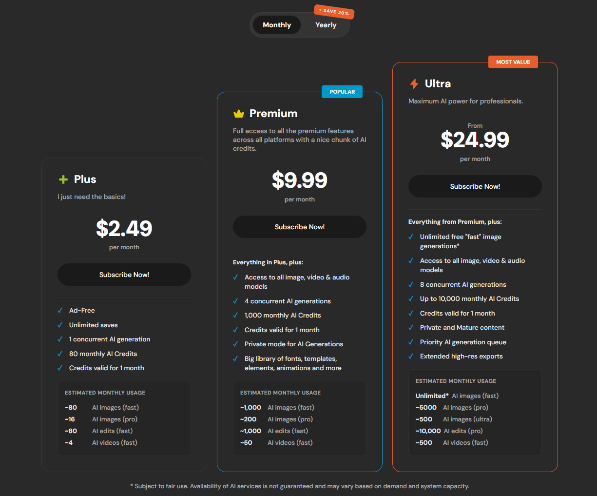 pixlr pricing