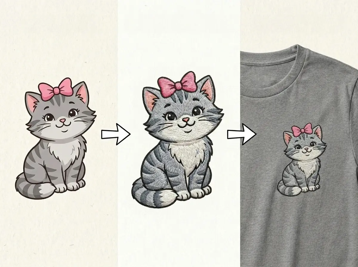 ai designed a t-shirt with a detailed embroidery patch