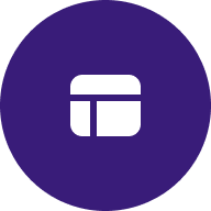 dark blue and white icon for various video aspect ratio