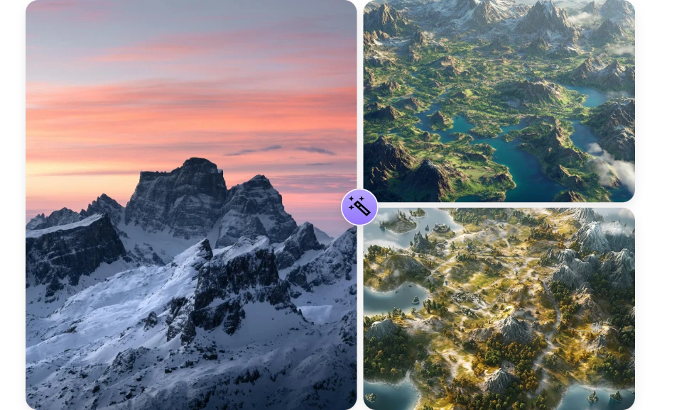 Design di paesaggi AI per giochi e film