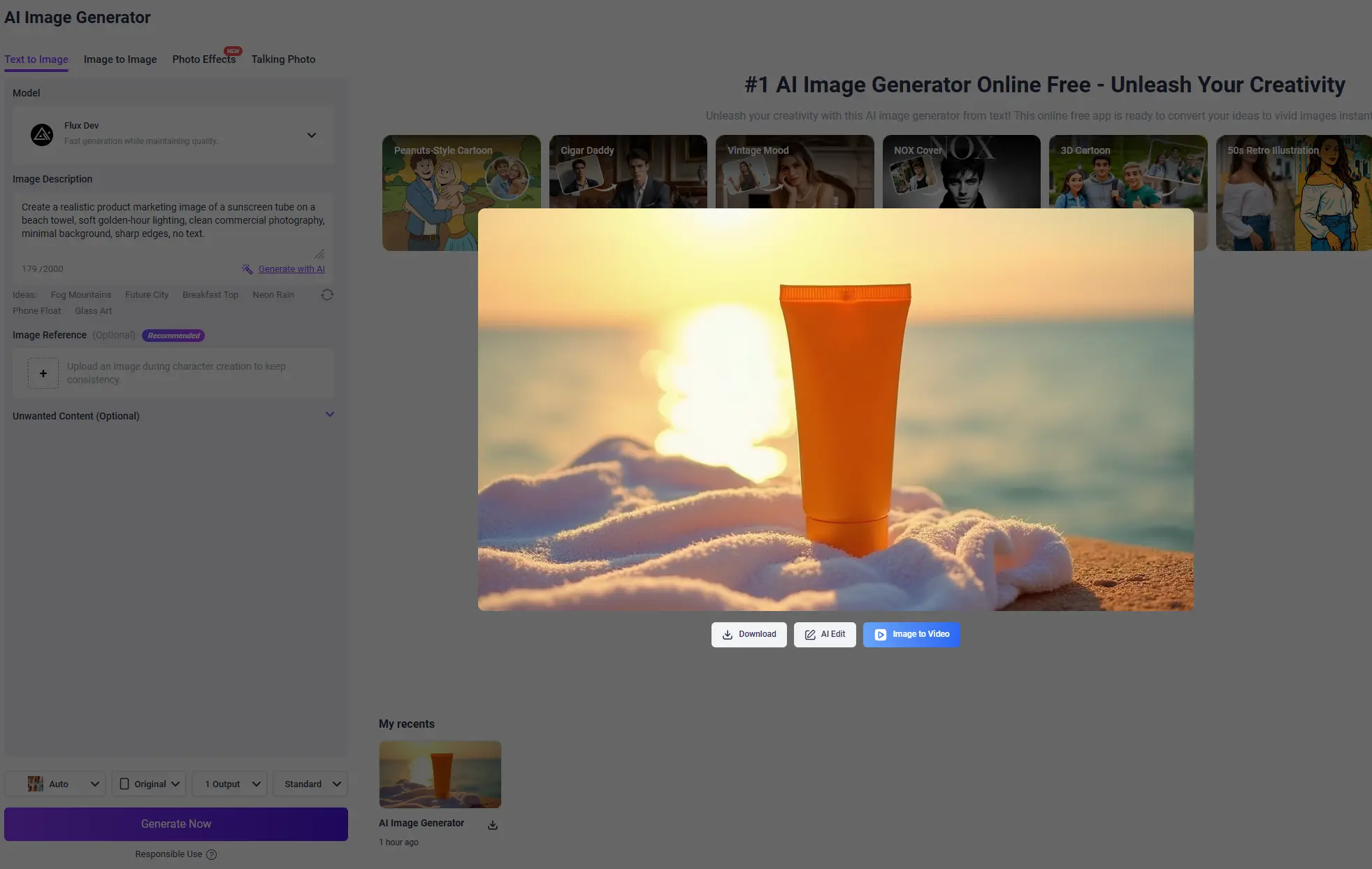 vidnoz ai image generator review