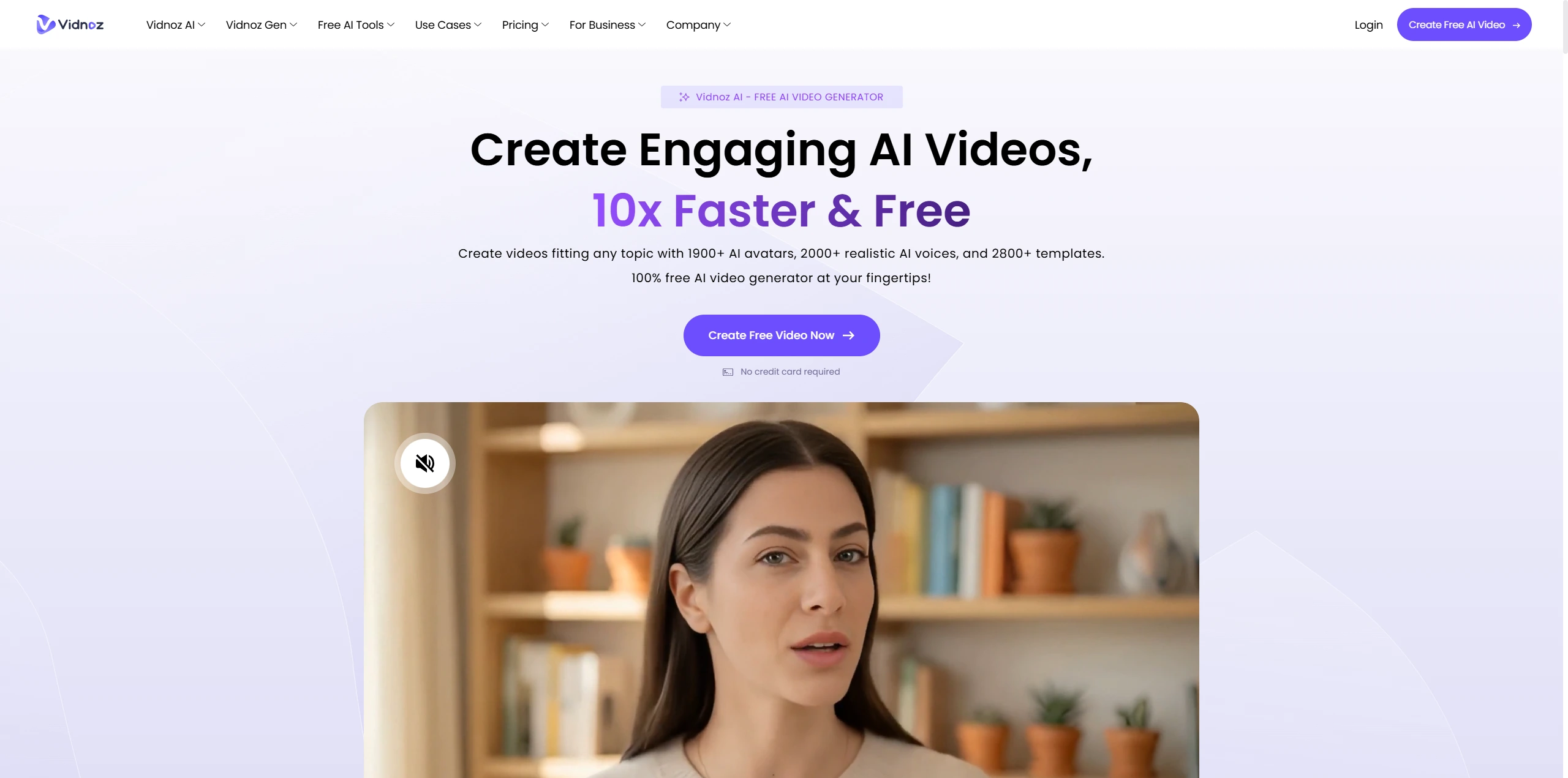 vidnoz ai homepage