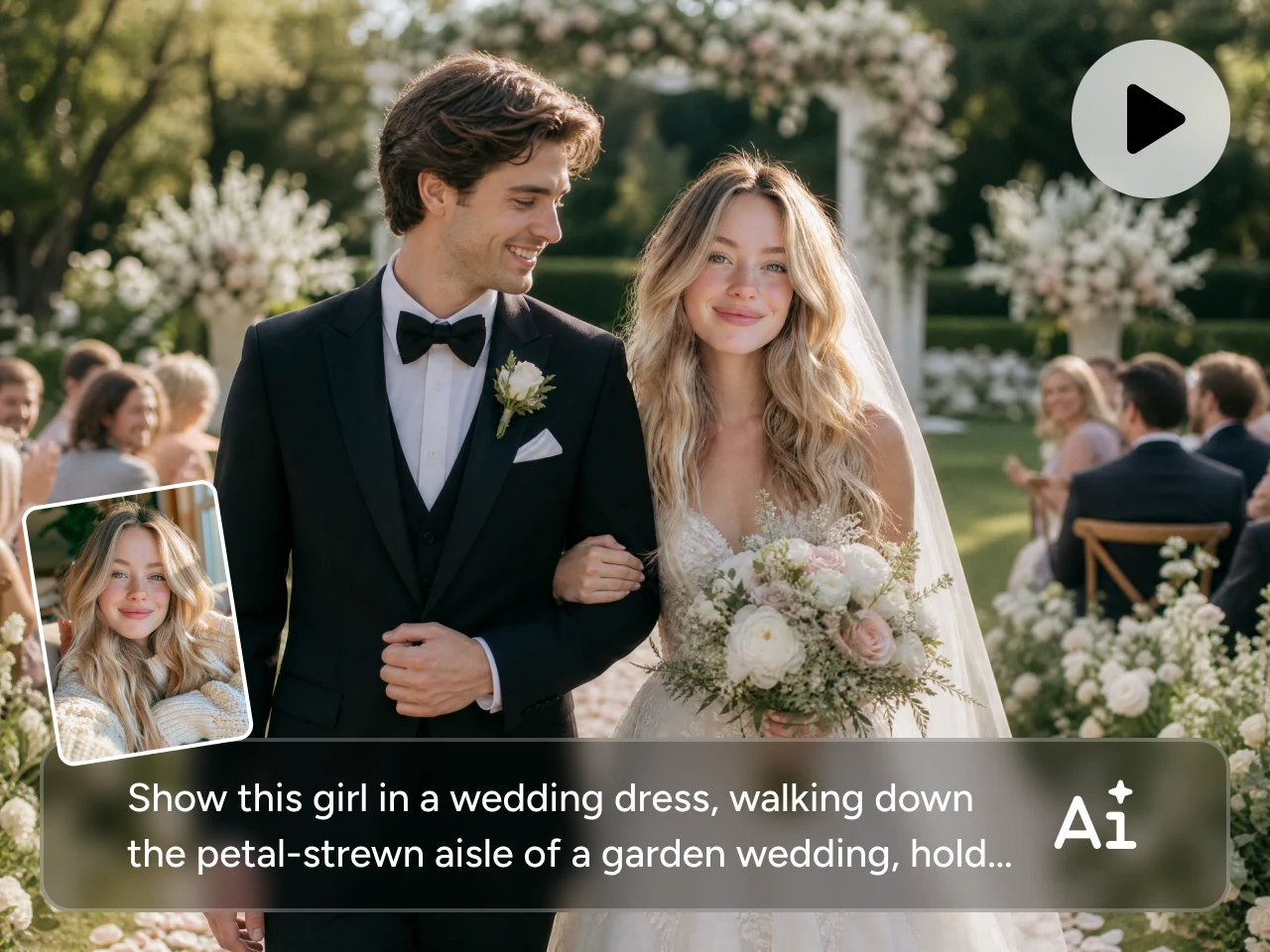 text to wedding video
