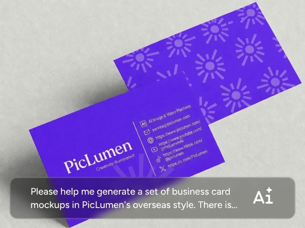 purple sunburst business card mockup