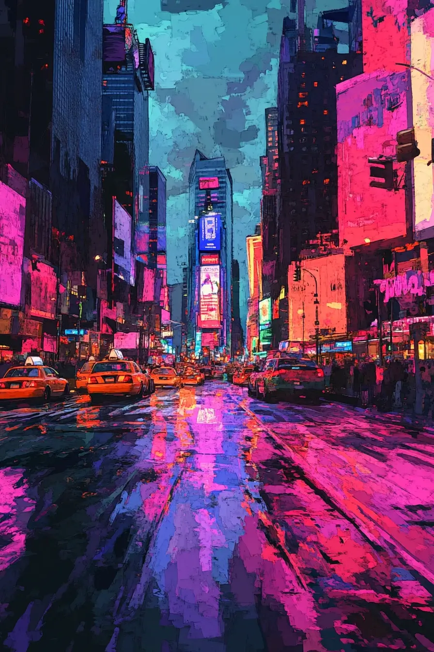 Nova York em um estilo de pop art fashion