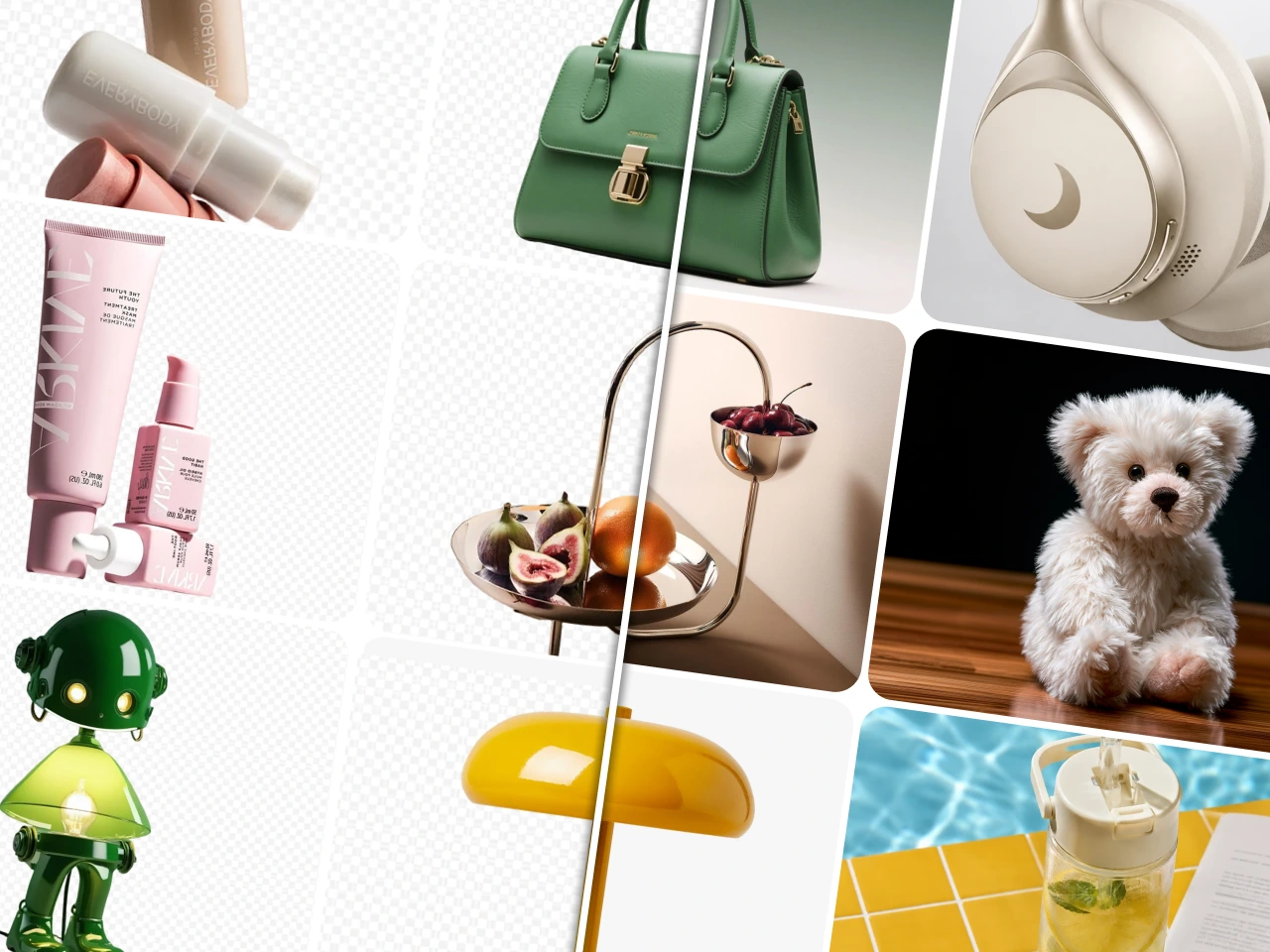 grid of marketing-ready product images with transparent backgrounds