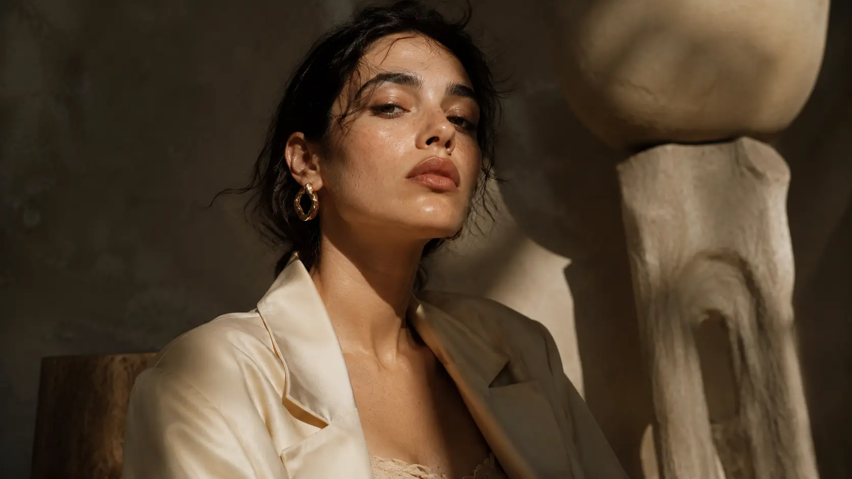 A realistic portrait or product shot with soft natural light