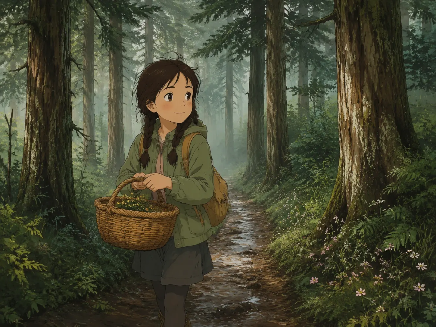 visual elements that create a Studio Ghibli style AI image