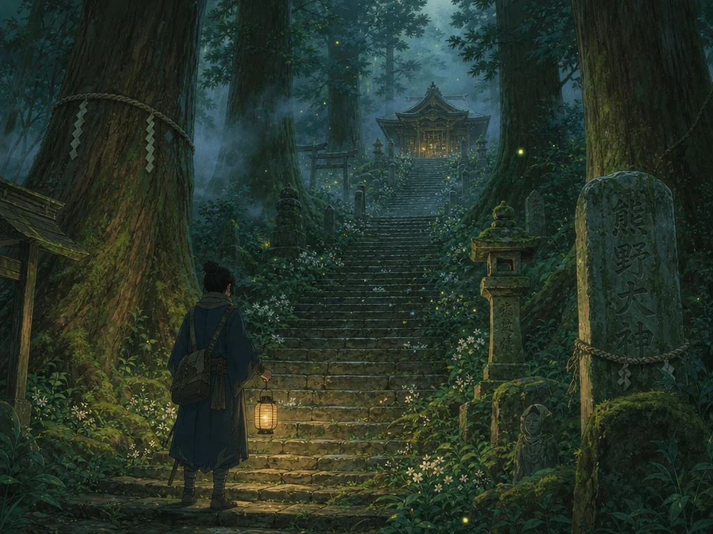 hidden forest shrine generated in Studio Ghibli style