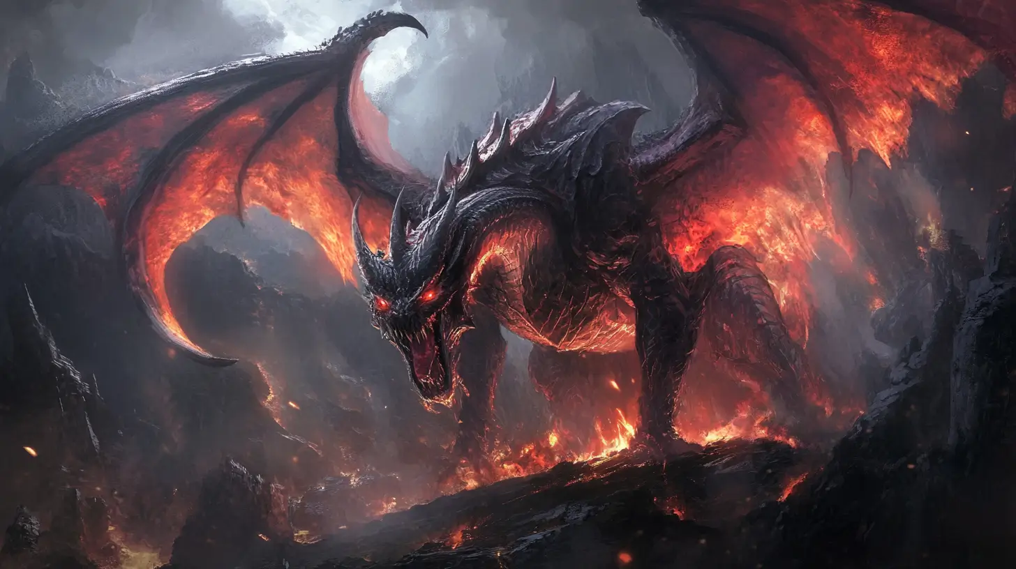 ein Drache im Dark-Fantasy-Stil, erstellt vom Modell Primo