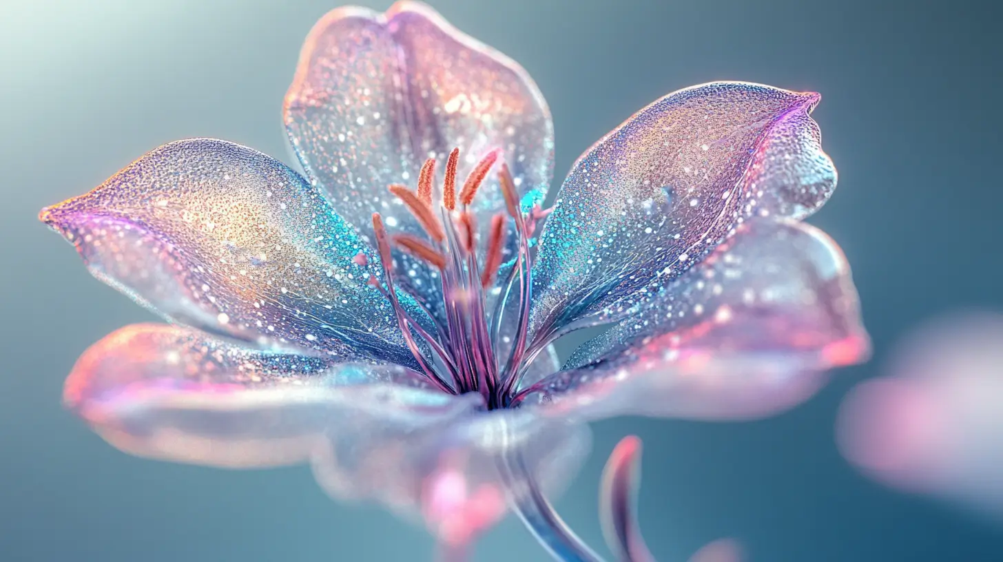 Transparente Texturblume, generiert vom Primo-Modell