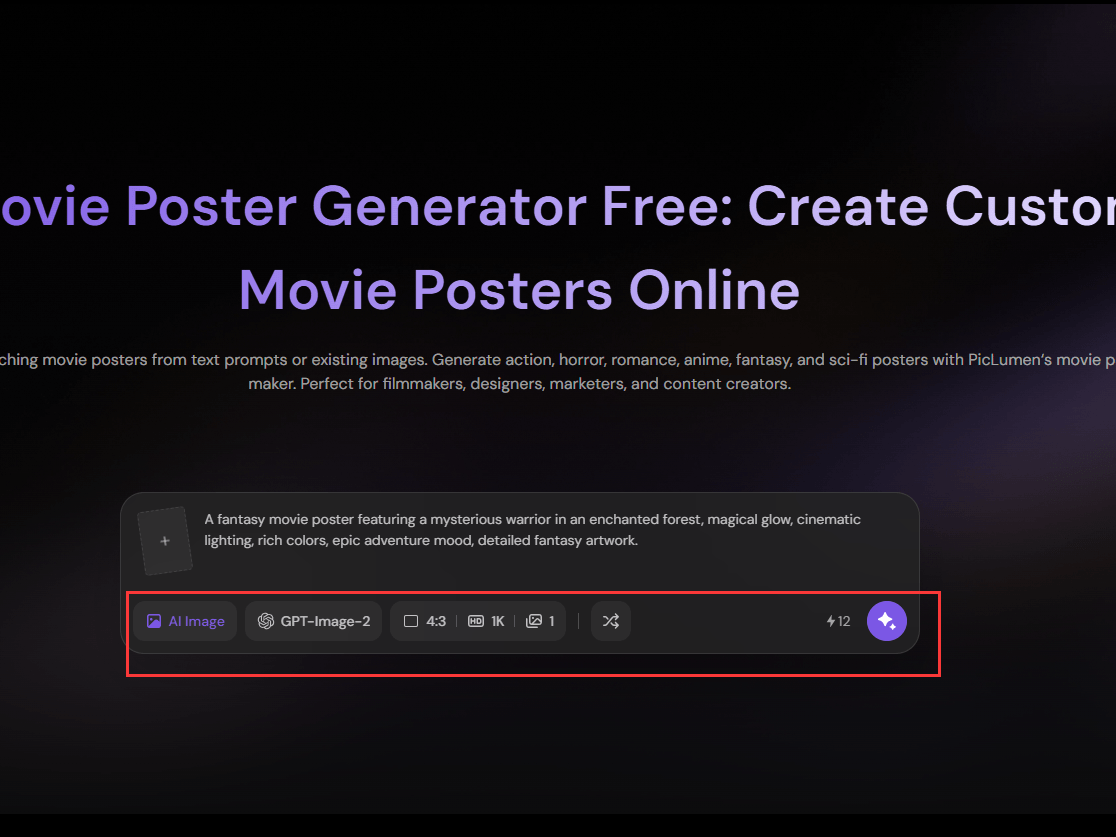 ai movie poster generator- step 2