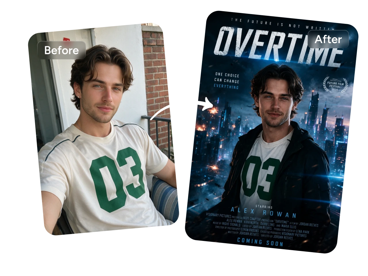 turn a photo to an ai movie poster
