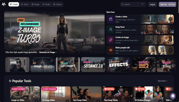 magic hour ai home page