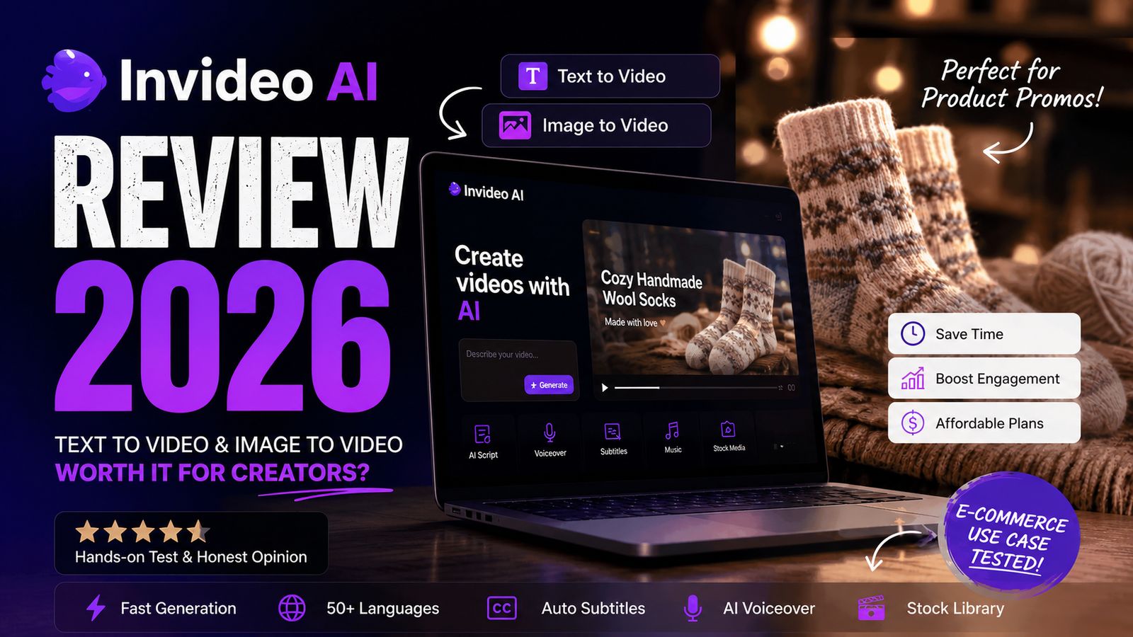 invideo ai review blog banner