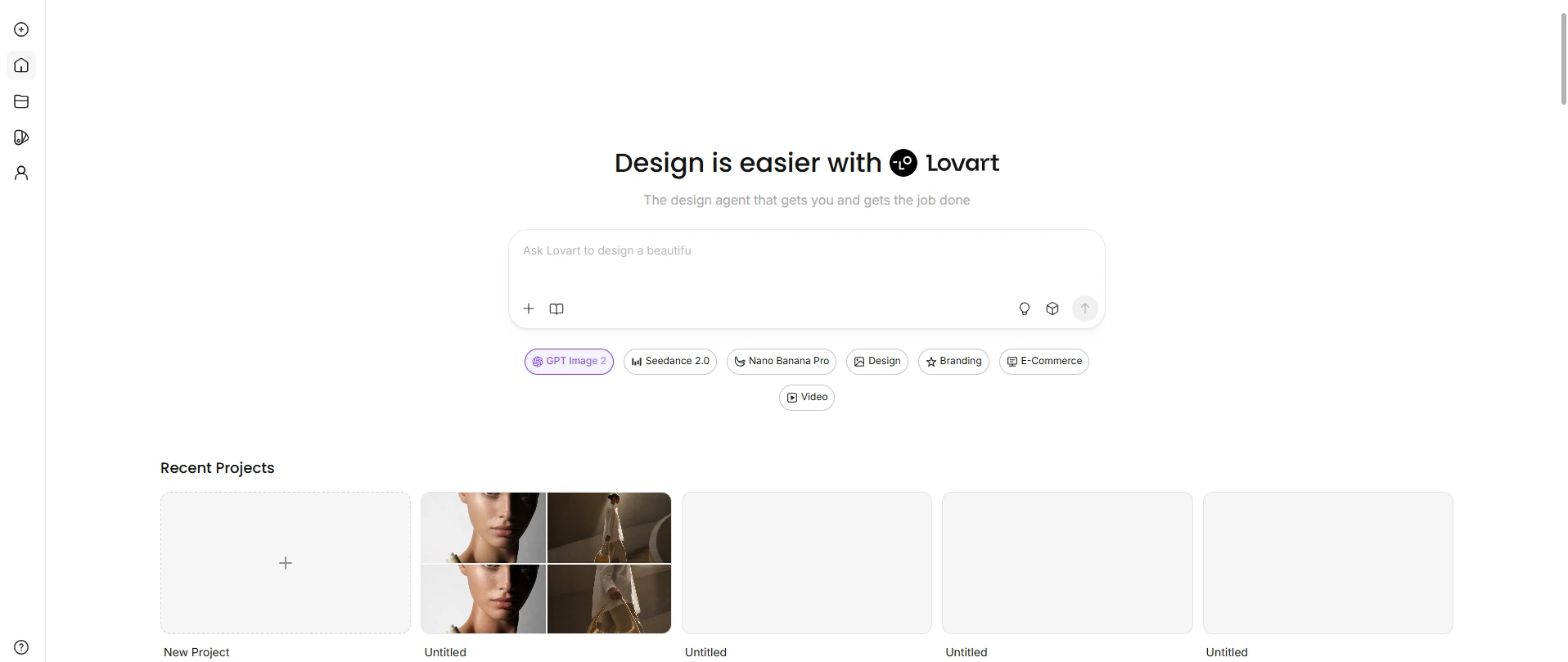 lovart homepage