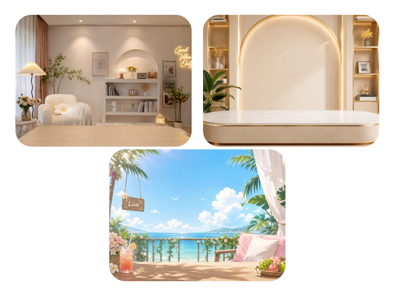 ai-generated virtual streaming background for vtuber content