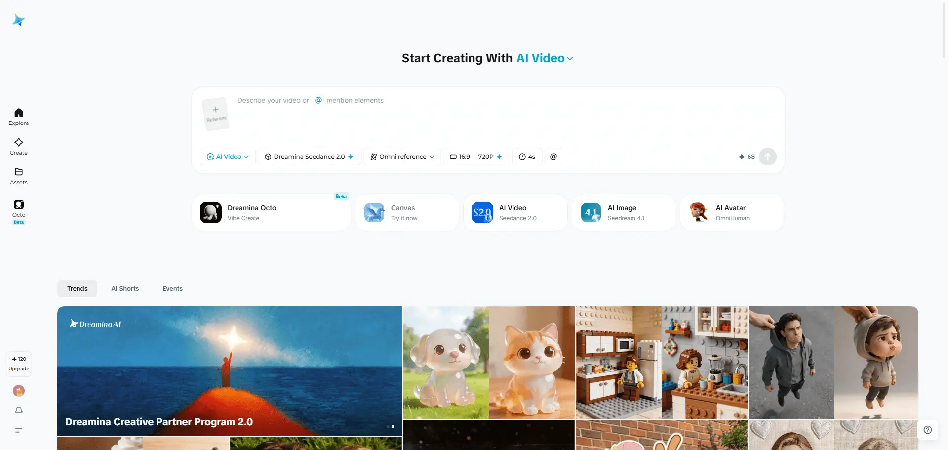 dreamina ai homepage