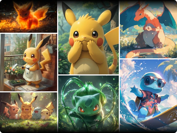 piclumen ai pokemon generator various styles