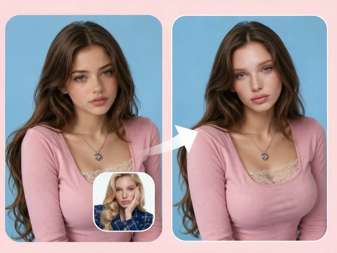 realistic AI photo face swap with seamless facial blending