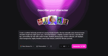 recreate the character in openart