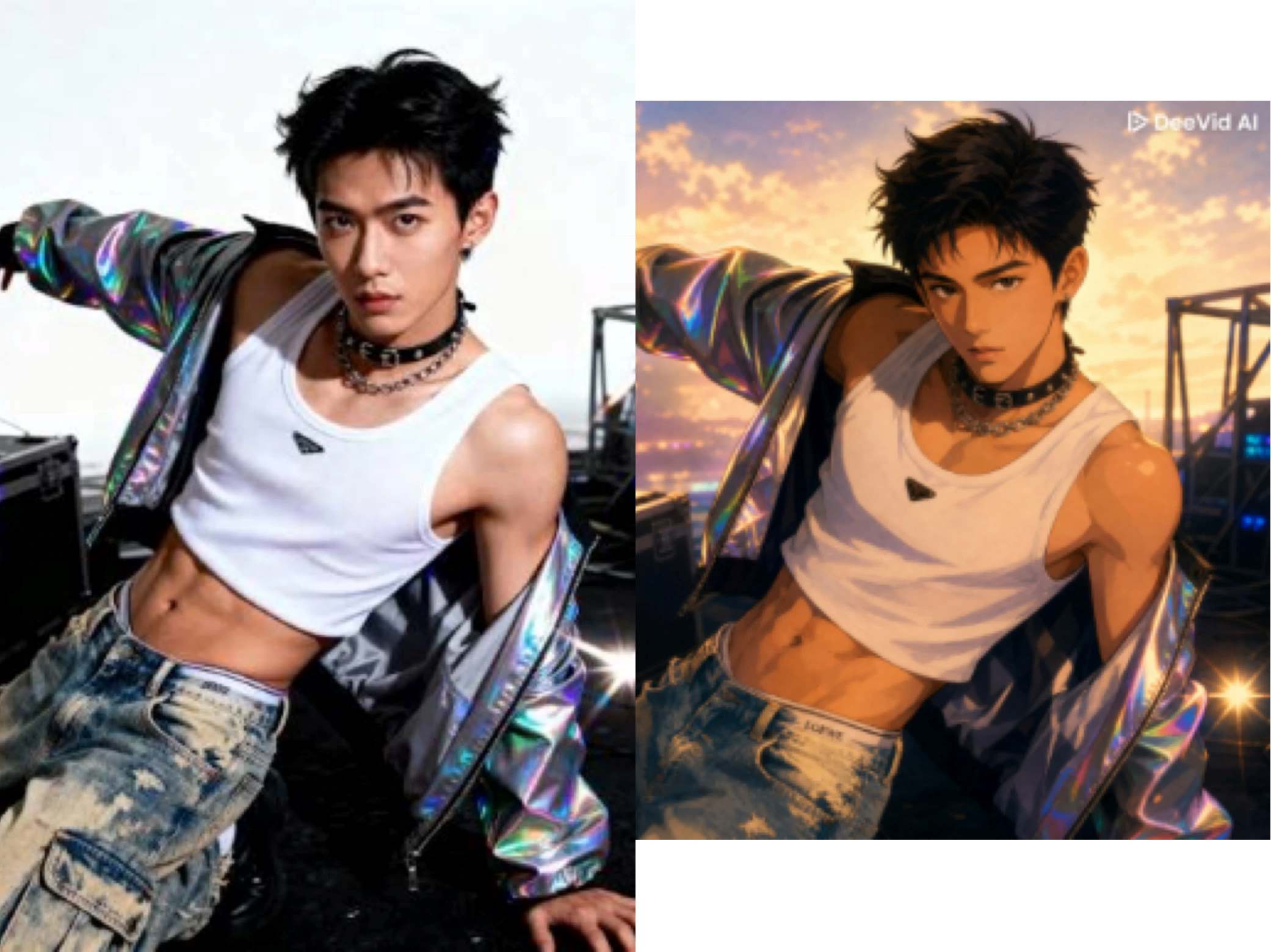 image to anime contrast
