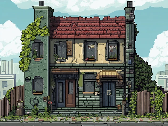 Diseño de casa en estilo caricatura, que demuestra la versatilidad de las herramientas de diseño de casas con IA